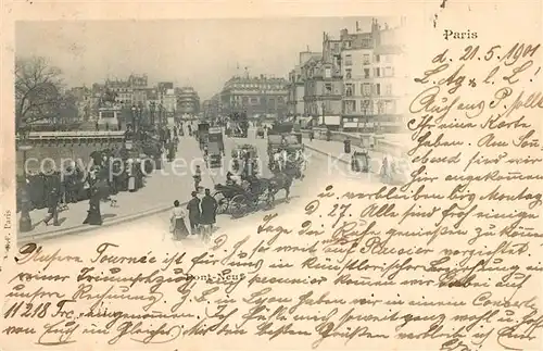 AK / Ansichtskarte Paris Pont Neuf Pferdekutschen Paris