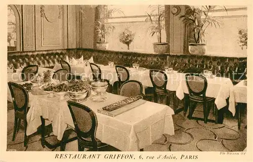 AK / Ansichtskarte Paris Restaurant Griffon 6 Rue d`Antin Paris