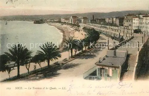 AK / Ansichtskarte Nice_Alpes_Maritimes La Terrasses et les Quais Nice_Alpes_Maritimes
