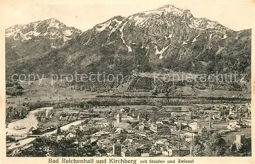 AK / Ansichtskarte Bad_Reichenhall Fliegeraufnahme mit Kirchberg Staufen und Zwiesel Bad_Reichenhall