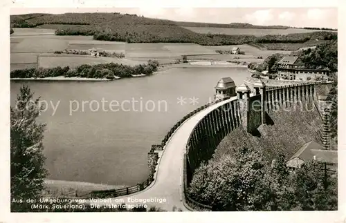 AK / Ansichtskarte Listertalsperre bei Valbert am Ebbegebirge Listertalsperre