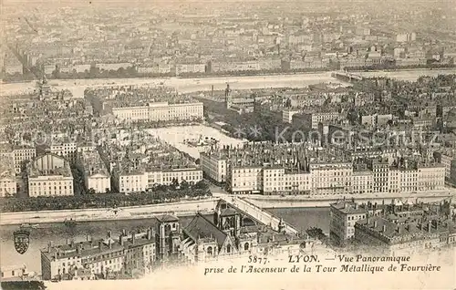 AK / Ansichtskarte Lyon_France Fliegeraufnahme Ascenseur de la Tour Metallique de Fourviere Lyon France