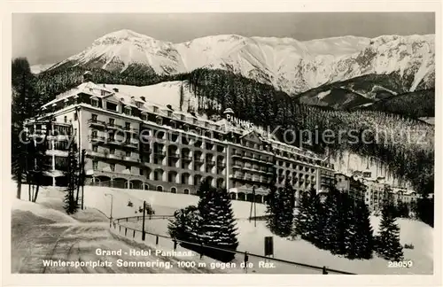 AK / Ansichtskarte Semmering_Niederoesterreich Grand Hotel Panhans Semmering
