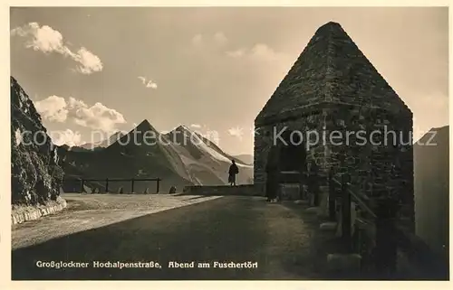 AK / Ansichtskarte Fuscher_Toerl Grossglickner Hochalpenstrasse Abend Fuscher Toerl