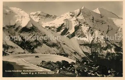 AK / Ansichtskarte Grossglockner Hochalpenstrasse Kehre Fuscher Eiskar Grossglockner