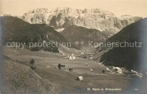 AK / Ansichtskarte Wolkenstein_Groeden Sankt Maria Wolkenstein_Groeden