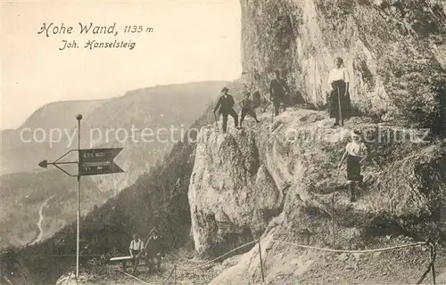 AK / Ansichtskarte Hohe_Wand Johann Hanselsteig Hohe_Wand