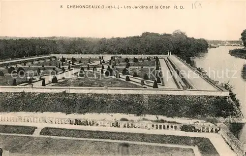 AK / Ansichtskarte Chenonceaux_Indre_et_Loire Les Jardins le Cher Chenonceaux_Indre