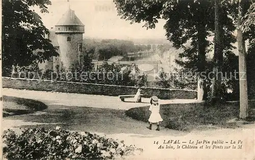AK / Ansichtskarte Laval_Mayenne la Jar Pin public Chateau Ponts Laval Mayenne