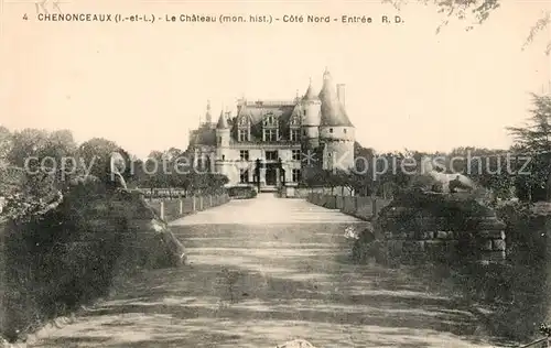 AK / Ansichtskarte Chenonceaux_Indre_et_Loire Chateau Cote Nord Entree Chenonceaux_Indre