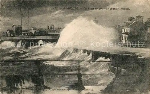 AK / Ansichtskarte Cherbourg_Octeville_Basse_Normandie La Vigie Grande tempete Cherbourg_Octeville