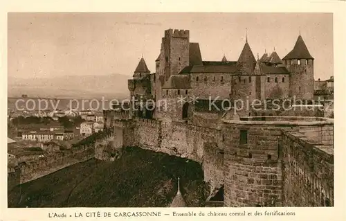 AK / Ansichtskarte Carcassonne Ensemble chateau  Carcassonne