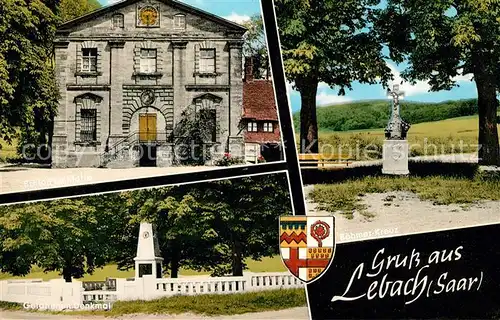 AK / Ansichtskarte Lebach Schloss La Motte Gefallenen Denkmal Boehmer Kreuz Lebach