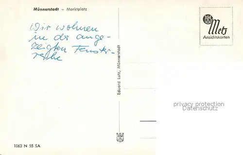 AK / Ansichtskarte Muennerstadt Marktplatz Muennerstadt