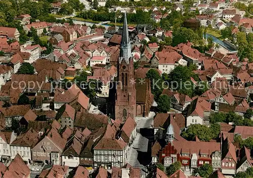 AK / Ansichtskarte Nienburg_Weser Fliegeraufnahme Nienburg Weser