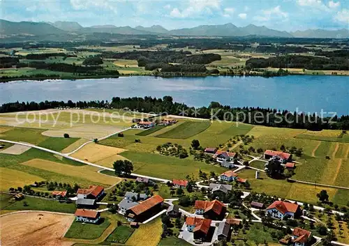 AK / Ansichtskarte Kuehnhausen_Waginger_See Fliegeraufnahme Chiemgauer Bergen Kuehnhausen_Waginger_See