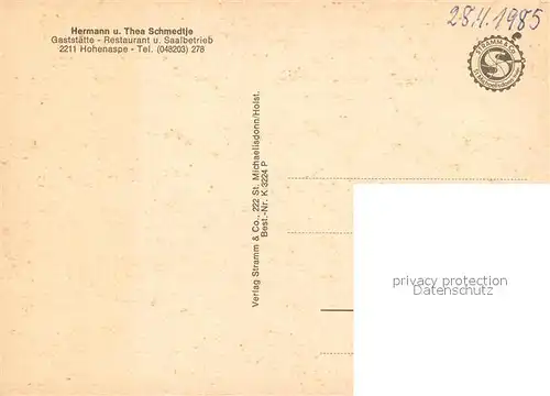 AK / Ansichtskarte Hohenaspe Gaststaette Zur Linde Hohenaspe