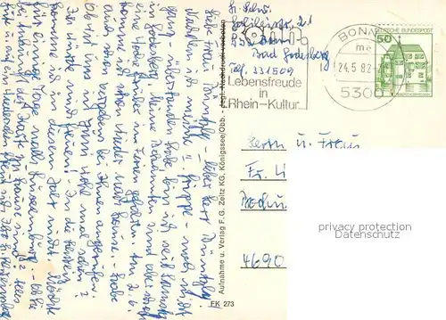 AK / Ansichtskarte Unkel_Rhein Rheinpanorama Gassen Fachwerkhaeuser Weintrauben Unkel Rhein