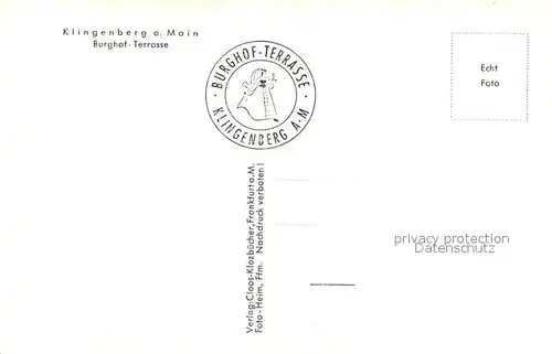 AK / Ansichtskarte Klingenberg_Main Burghof Terrasse Klingenberg Main