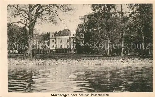 AK / Ansichtskarte Possenhofen_Starnberg Schloss am Starnberger See Possenhofen_Starnberg