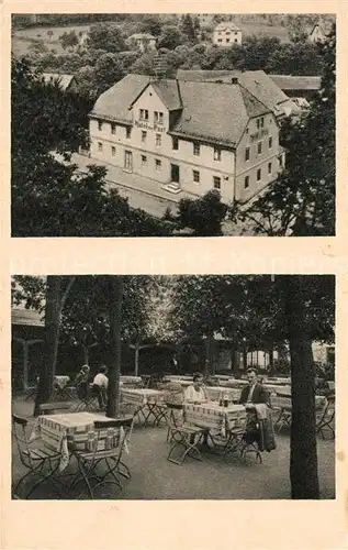 AK / Ansichtskarte Berneck_Bad Hotel zur Post Gartenterrasse Berneck_Bad