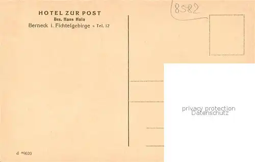 AK / Ansichtskarte Berneck_Bad Hotel zur Post Gartenterrasse Berneck_Bad