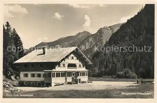 AK / Ansichtskarte Immenstadt_Allgaeu Berggasthof Giebelhaus Allgaeuer Alpen Immenstadt_Allgaeu