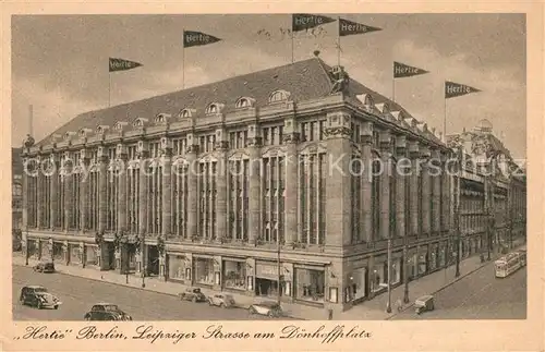 AK / Ansichtskarte Berlin Hertie Warenkaufhaus Leipziger Strasse Doenhoffplatz Berlin