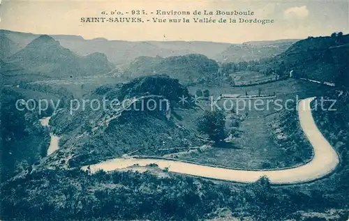 AK / Ansichtskarte Saint Sauves d_Auvergne Vue sur la Vallee de la Dordogne Saint Sauves d Auvergne