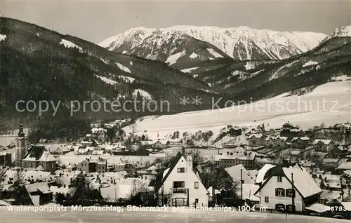 AK / Ansichtskarte Muerzzuschlag Schnellalpe Winterlandschaft Muerzzuschlag