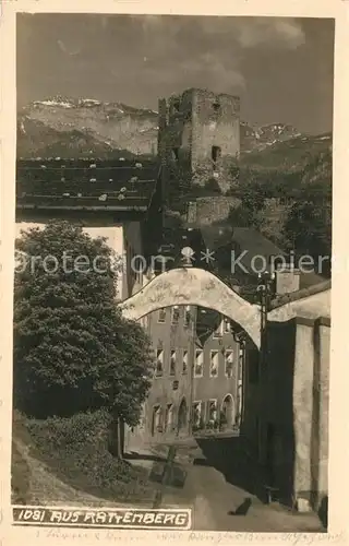 AK / Ansichtskarte Rattenberg_Tirol Turm Burg Rattenberg Tirol