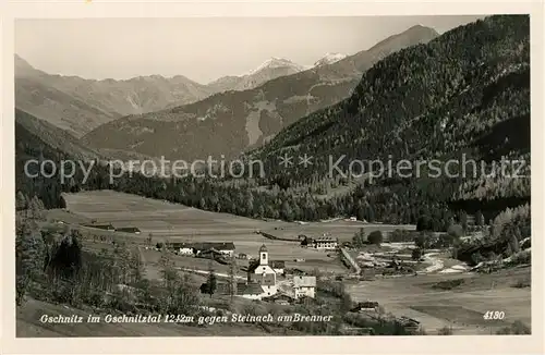 AK / Ansichtskarte Gschnitz_Tirol Panorama Kirche Steinach  Gschnitz Tirol