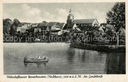 AK / Ansichtskarte Benneckenstein_Harz Gondelteich Panorama Benneckenstein_Harz