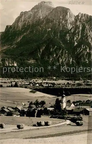 AK / Ansichtskarte Rieden_Allgaeu Kirche Panorama Rieden Allgaeu