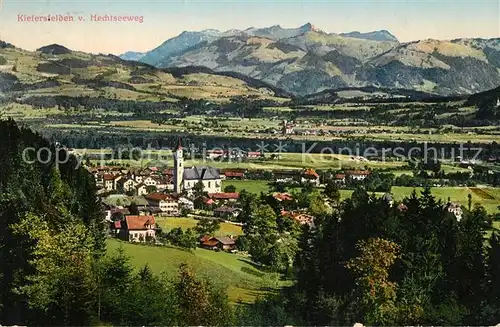 AK / Ansichtskarte Kiefersfelden Panorama Kirche Hechtseeweg Kiefersfelden