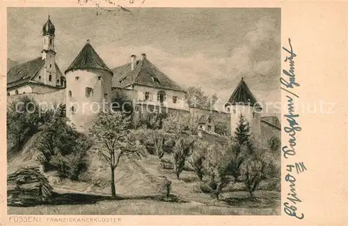AK / Ansichtskarte Fuessen_Allgaeu Franziskanerkloster Fuessen Allgaeu