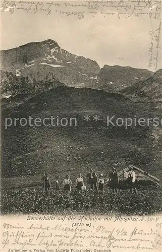 AK / Ansichtskarte Pfronten Hochalpe Alpspitze Sennerhuette Pfronten