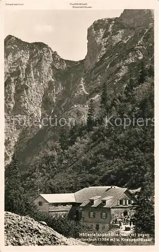 AK / Ansichtskarte Hupfleitenjoch_Hoellental Hoellentalangerhuette Knappenhaeuser Hupfleitenjoch_Hoellental