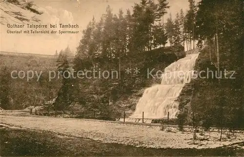 AK / Ansichtskarte Tambach Dietharz Gothaer Talsperre ueberlauf Sperrmauer Tambach Dietharz