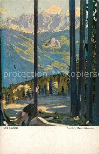 AK / Ansichtskarte Benediktbeuern Benediktenwand Kuenstlerkarte Otto Baurieck Benediktbeuern