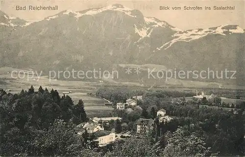 AK / Ansichtskarte Bad_Reichenhall Blick vom Schrofen ins Saalachtal Bad_Reichenhall