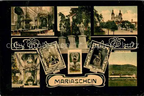 AK / Ansichtskarte Mariaschein Wallfahrtskirche Bischoefliches Privatgymnasium Mariaschein