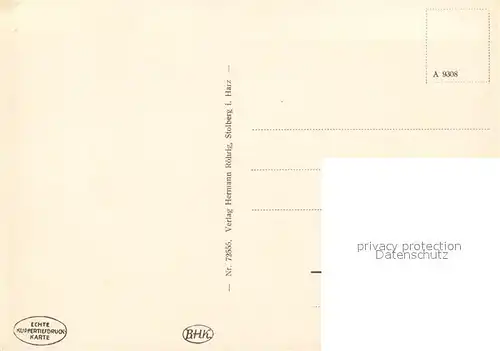 AK / Ansichtskarte Stolberg_Harz Toellebank Stolberg Harz