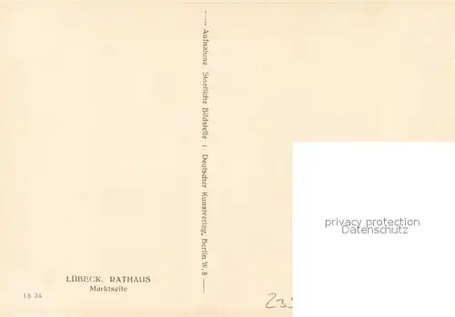 AK / Ansichtskarte Luebeck Rathaus Markt Luebeck