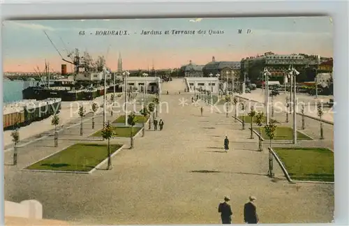 AK / Ansichtskarte Bordeaux Jardins Terrasse des Quais Bordeaux