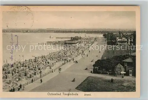 AK / Ansichtskarte Travemuende_Ostseebad Strand Travemuende_Ostseebad