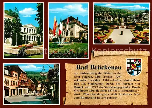AK / Ansichtskarte Bad_Brueckenau Kursaal Rathaus Altstadt Chronik Bad_Brueckenau