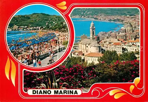 AK / Ansichtskarte Diano_Marina Panorama Kirche Strand Diano Marina