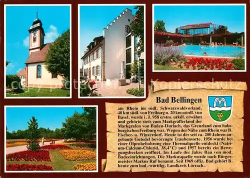 AK / Ansichtskarte Bad_Bellingen Sankt Leodegar Thermalbad Rathaus Kurpark Bad_Bellingen