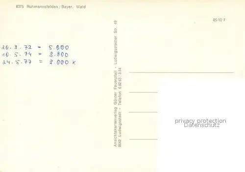 AK / Ansichtskarte Ruhmannsfelden Kirche Panoramen  Ruhmannsfelden